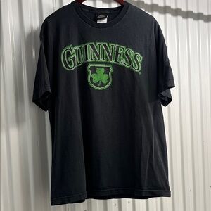 Guinness Black Tee with Green‎ Shamrock Emblem
